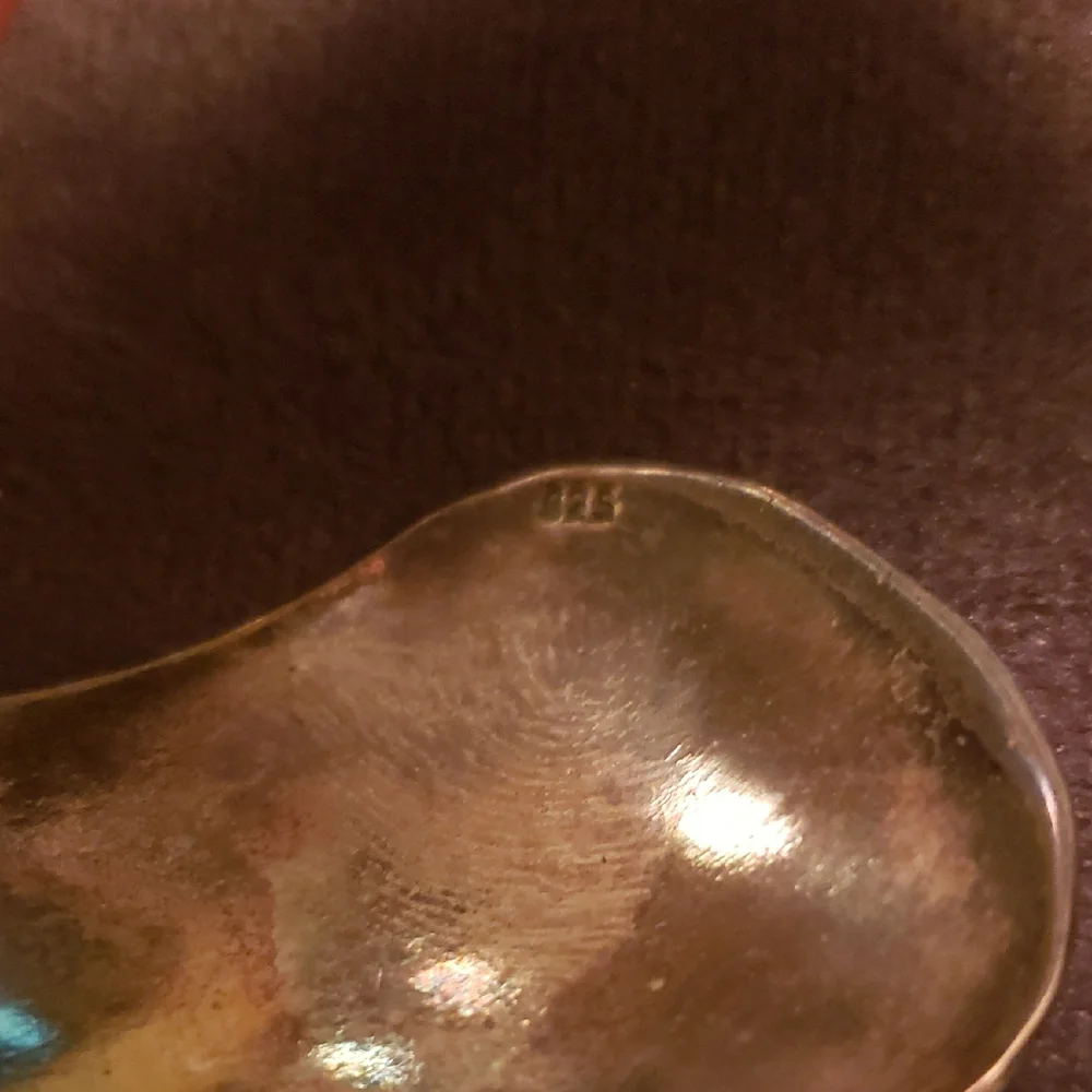 Weathered Textured Sterling Silver Cuff Bracelet, 1.25